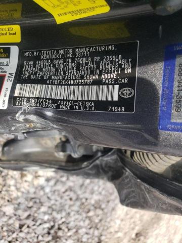 Photo 10 from auction – 2011 TOYOTA CAMRY BASE with VIN 4T1BF3EK4BU725787