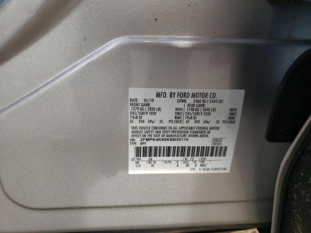 Photo 10 from auction – 2019 FORD EDGE TITAN with VIN 2FMPK4K90KBB55110