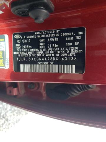 Photo 10 from auction – 2013 KIA OPTIMA EX with VIN 5XXGN4A78DG143138