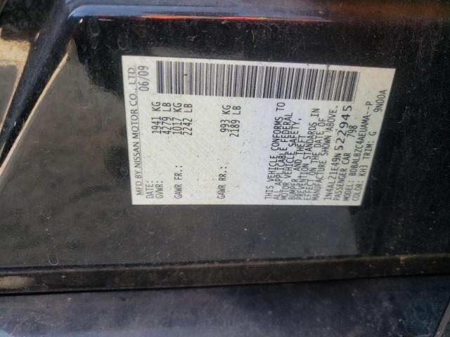 Photo 10 from auction – 2009 NISSAN ALTIMA 2.5 with VIN 1N4AL21E49N522945
