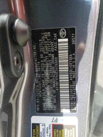 Photo 10 from auction – 2014 TOYOTA CAMRY L with VIN 4T1BF1FKXEU426909