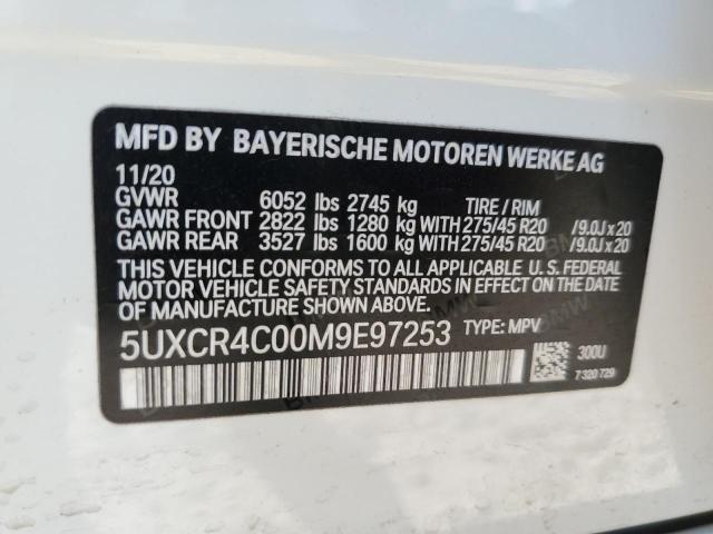 Photo 10 from auction – 2021 BMW X5 SDRIVE with VIN 5UXCR4C00M9E97253