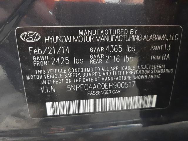 Photo 10 from auction – 2014 HYUNDAI SONATA SE with VIN 5NPEC4AC0EH900517