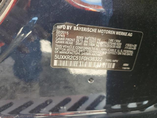 Photo 10 from auction – 2015 BMW X5 SDRIVE3 with VIN 5UXKR2C51F0H38322