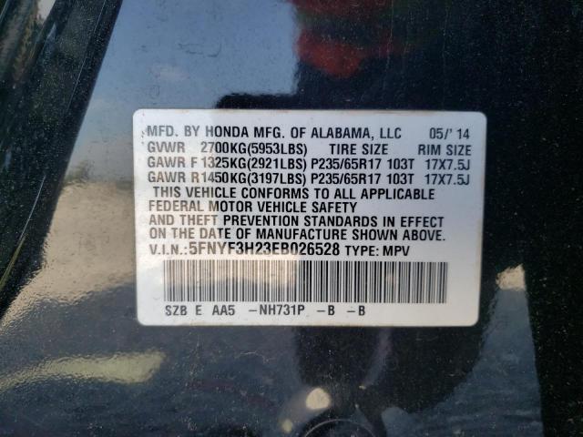Photo 10 from auction – 2014 HONDA PILOT LX with VIN 5FNYF3H23EB026528