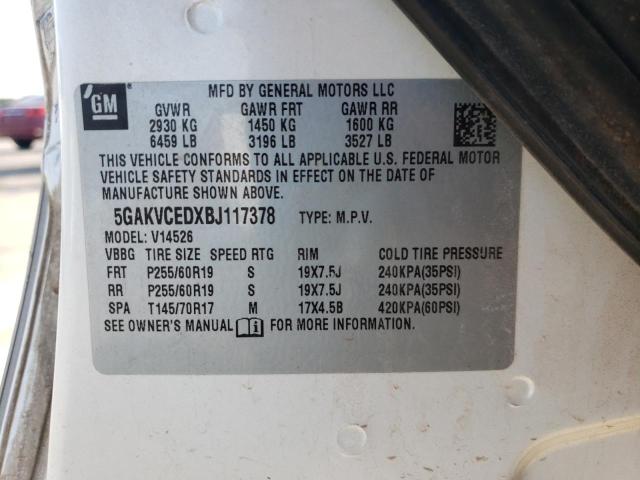 Photo 10 from auction – 2011 BUICK ENCLAVE CX with VIN 5GAKVCEDXBJ117378