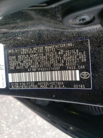 Photo 10 from auction – 2014 TOYOTA CAMRY L with VIN 4T1BF1FK5EU314597