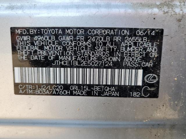 Photo 10 from auction – 2014 LEXUS GS 350 with VIN JTHCE1BL2E5027124