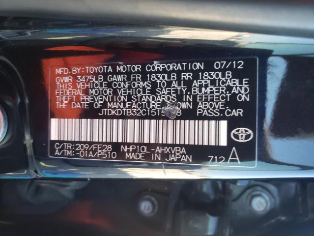 Photo 10 from auction – 2012 TOYOTA PRIUS C with VIN JTDKDTB32C1515568