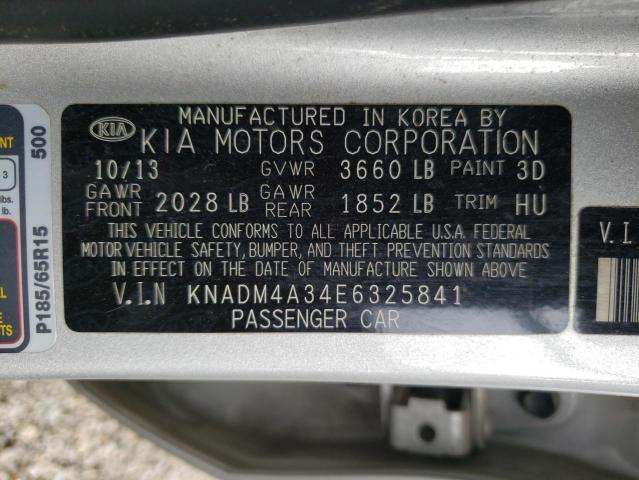 Фото 10 с аукциона – 2014 KIA RIO LX с VIN KNADM4A34E6325841