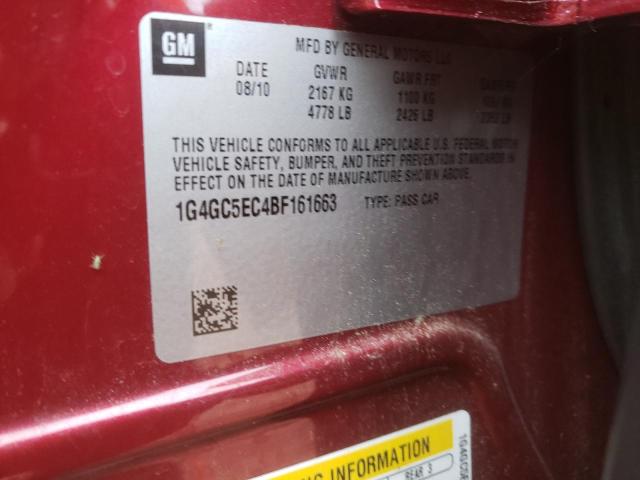Photo 10 from auction – 2011 BUICK LACROSSE C with VIN 1G4GC5EC4BF161663