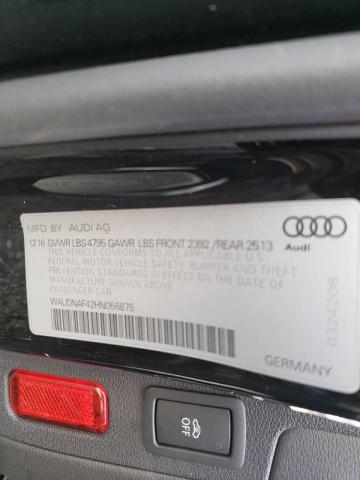 Photo 10 from auction – 2017 AUDI A4 PREMIUM with VIN WAUDNAF42HN056875