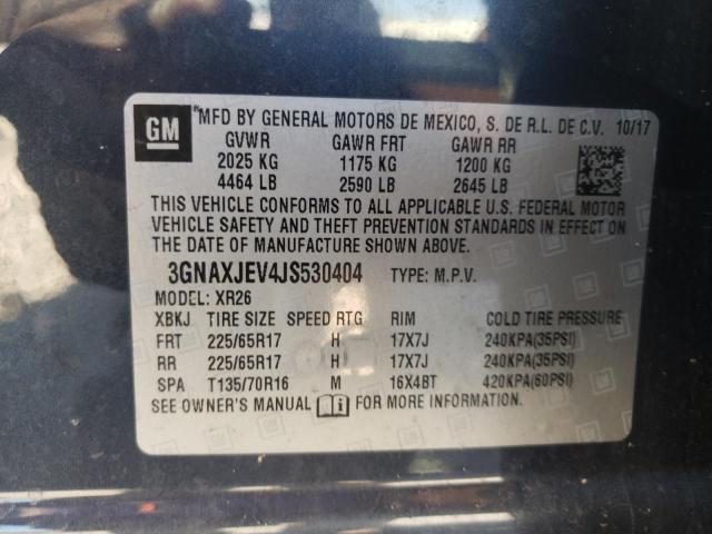 Photo 10 from auction – 2018 CHEVROLET EQUINOX LT with VIN 3GNAXJEV4JS530404