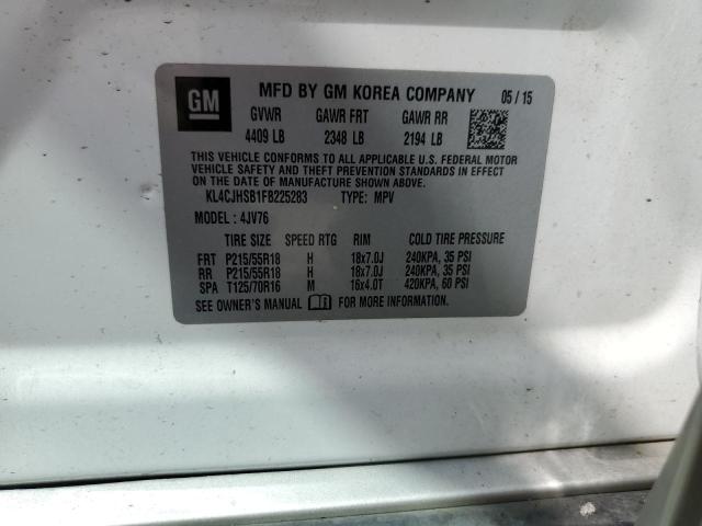 Photo 10 from auction – 2015 BUICK ENCORE PRE with VIN KL4CJHSB1FB225283