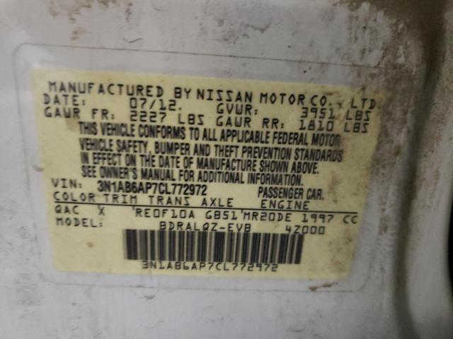Photo 10 from auction – 2012 NISSAN SENTRA 2.0 with VIN 3N1AB6AP7CL772972