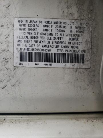 Photo 10 from auction – 2008 ACURA TSX with VIN JH4CL96998C018326