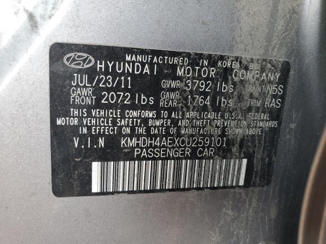Photo 10 from auction – 2012 HYUNDAI ELANTRA GL with VIN KMHDH4AEXCU259101