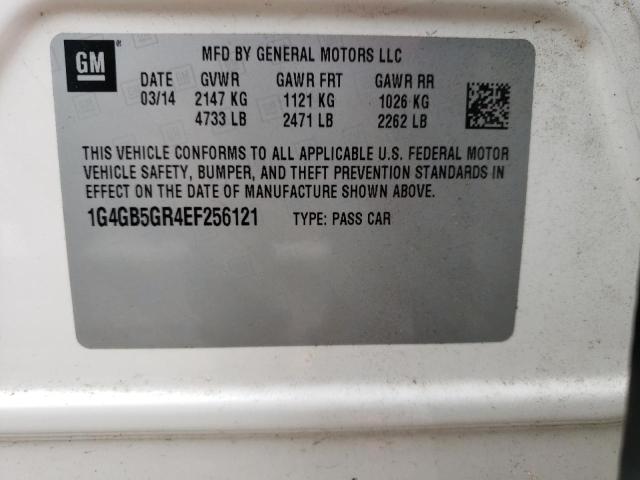Photo 10 from auction – 2014 BUICK LACROSSE with VIN 1G4GB5GR4EF256121