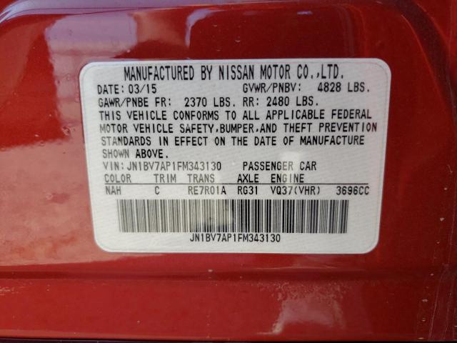 Photo 10 from auction – 2015 INFINITI Q50 BASE with VIN JN1BV7AP1FM343130