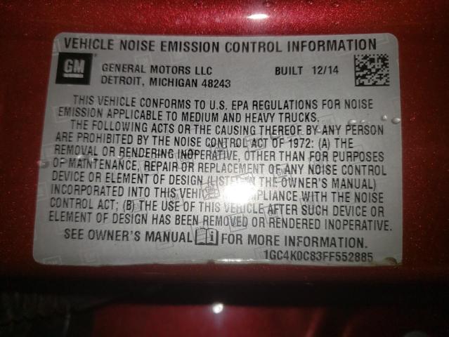 Photo 10 from auction – 2015 CHEVROLET SILVERADO with VIN 1GC4K0C83FF552885
