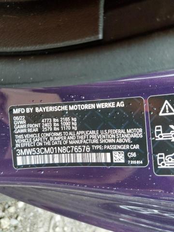 Photo 10 from auction – 2022 BMW M240XI with VIN 3MW53CM01N8C76576