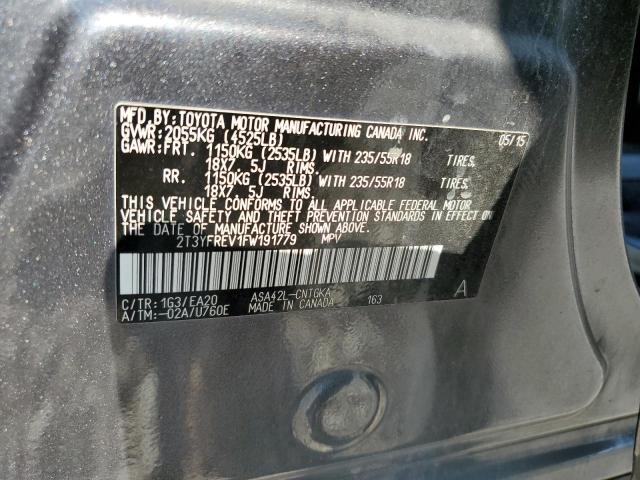 Photo 10 from auction – 2015 TOYOTA RAV4 LIMIT with VIN 2T3YFREV1FW191779