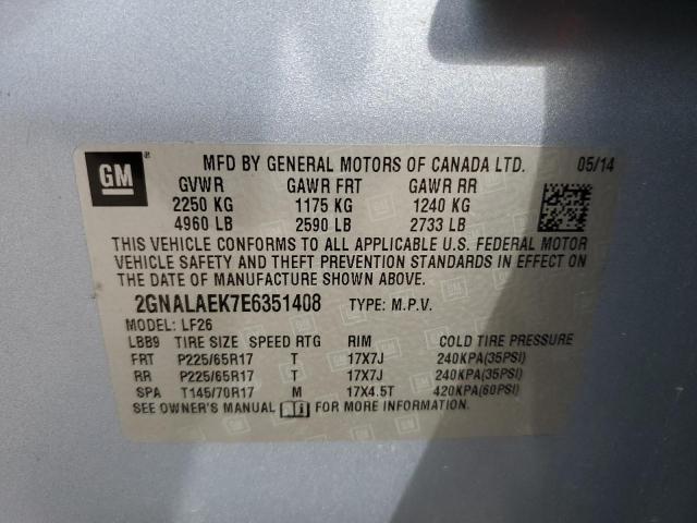 Photo 10 from auction – 2014 CHEVROLET EQUINOX LS with VIN 2GNALAEK7E6351408