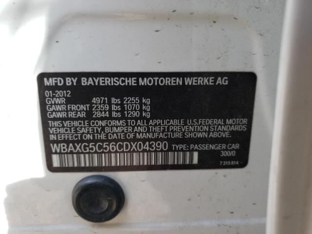Photo 10 from auction – 2012 BMW 528 I with VIN WBAXG5C56CDX04390
