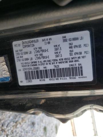 Photo 10 from auction – 2001 DODGE RAM 2500 with VIN 1B7KF23701J556851
