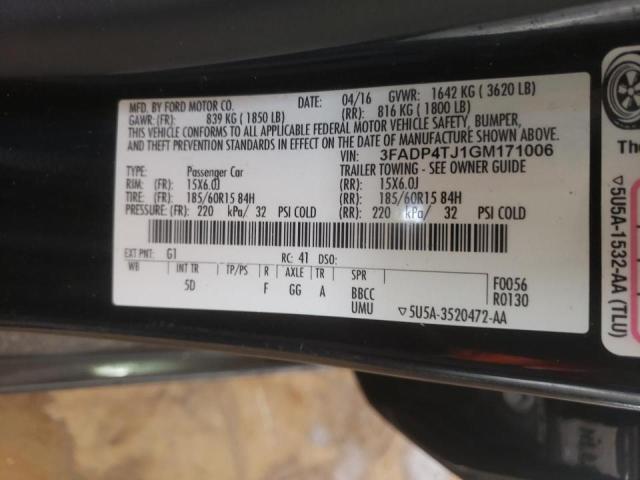 Photo 10 from auction – 2016 FORD FIESTA S with VIN 3FADP4TJ1GM171006
