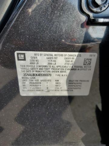 Photo 10 from auction – 2014 CHEVROLET EQUINOX LT with VIN 2GNALBEK4E6366079