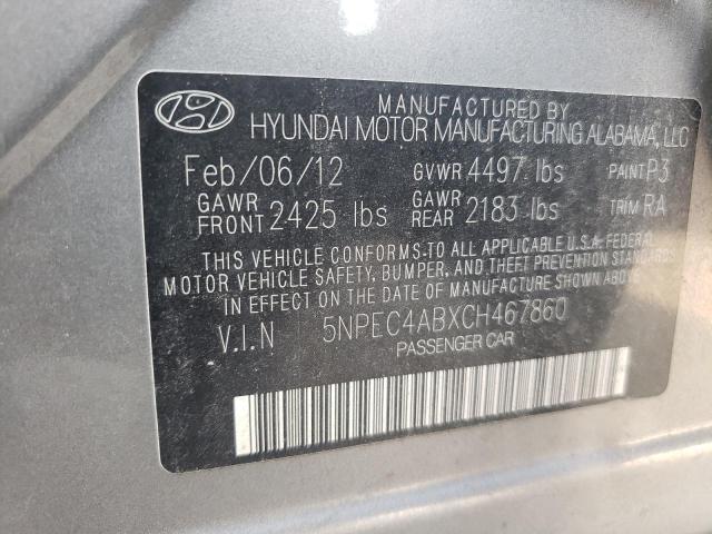 Photo 10 from auction – 2012 HYUNDAI SONATA SE with VIN 5NPEC4ABXCH467860