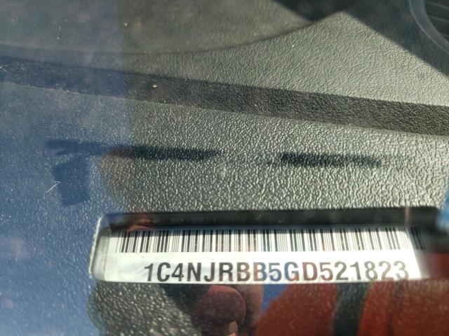 Photo 10 from auction – 2016 JEEP PATRIOT SP with VIN 1C4NJRBB5GD521823
