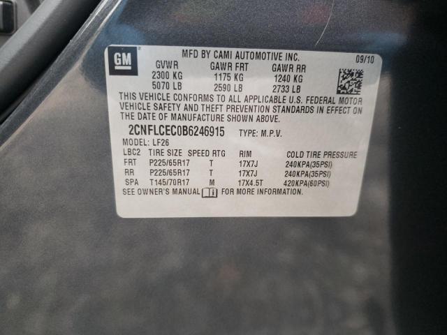 Photo 10 from auction – 2011 CHEVROLET EQUINOX LS with VIN 2CNFLCEC0B6246915