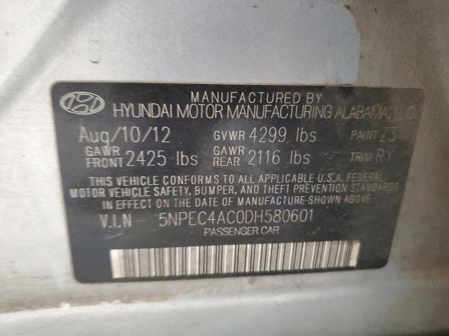 Photo 10 from auction – 2013 HYUNDAI SONATA SE with VIN 5NPEC4AC0DH580601