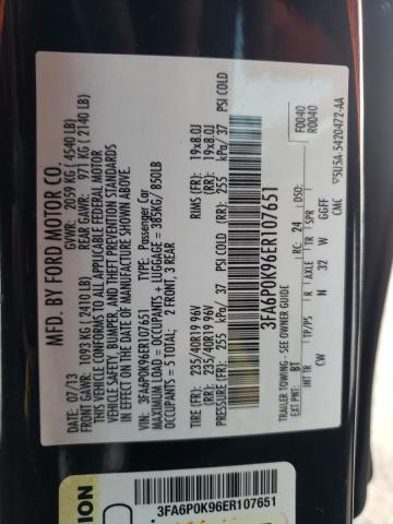 Photo 10 from auction – 2014 FORD FUSION TIT with VIN 3FA6P0K96ER107651