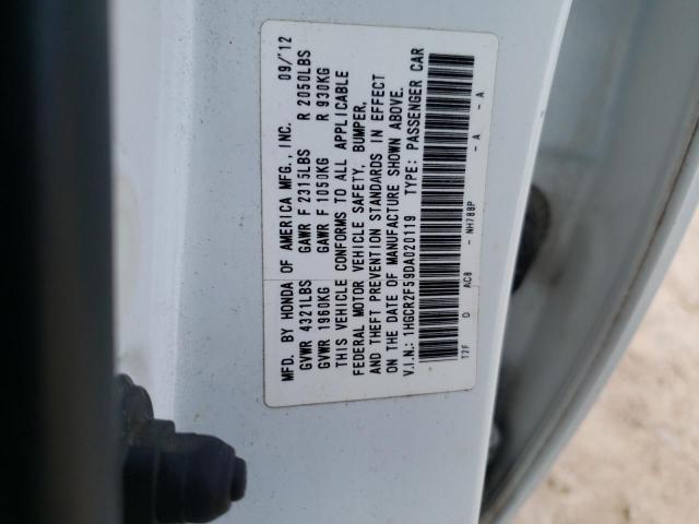 Photo 10 from auction – 2013 HONDA ACCORD SPO with VIN 1HGCR2F59DA020119