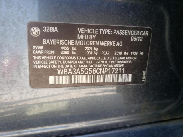 Photo 10 from auction – 2012 BMW 328 I with VIN WBA3A5G56CNP17211