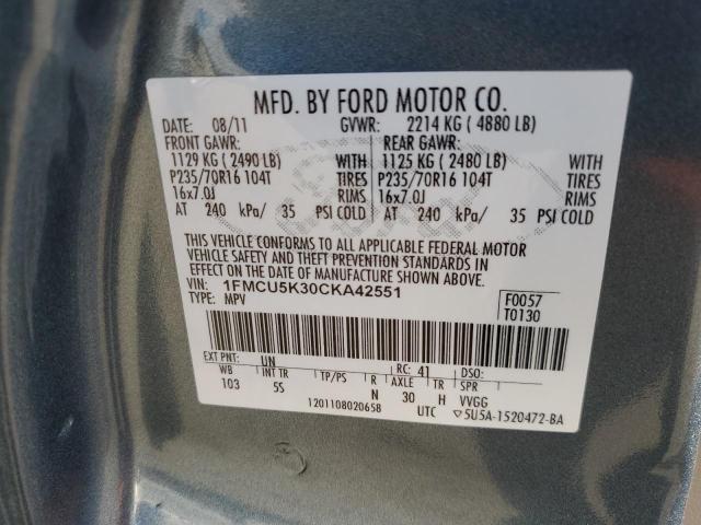Photo 10 from auction – 2012 FORD ESCAPE HYB with VIN 1FMCU5K30CKA42551