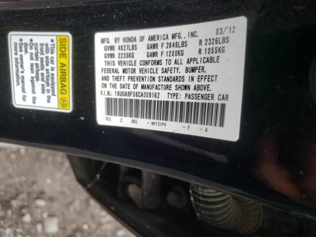 Photo 10 from auction – 2012 ACURA TL with VIN 19UUA9F56CA009162