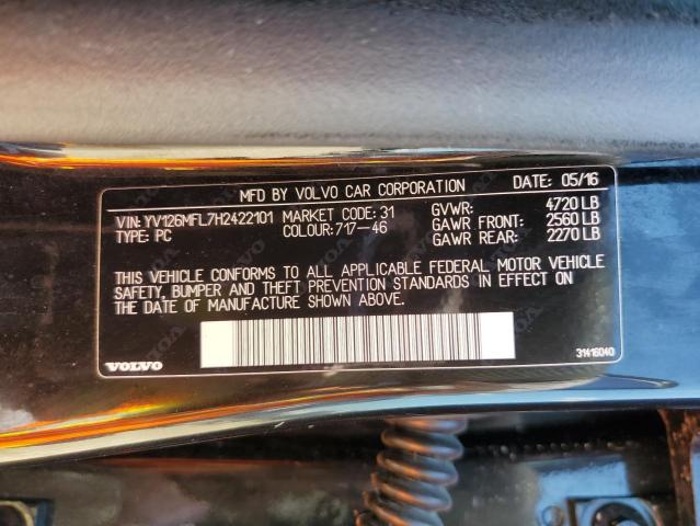 Photo 10 from auction – 2017 VOLVO S60 with VIN YV126MFL7H2422101