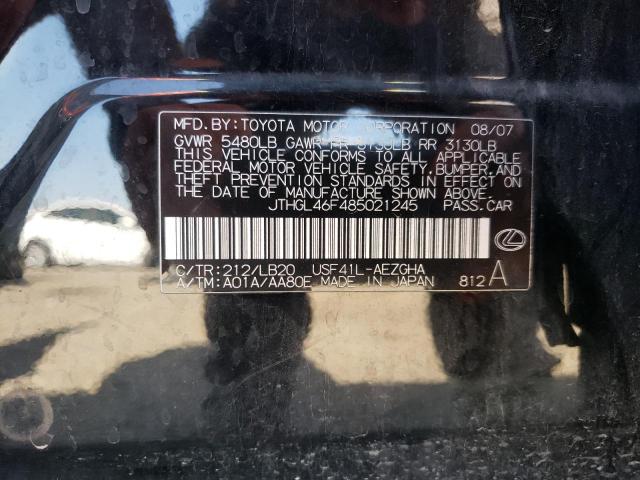 Photo 10 from auction – 2008 LEXUS LS 460L with VIN JTHGL46F485021245