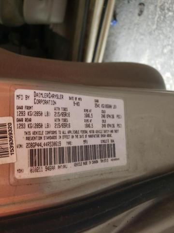 Photo 10 from auction – 2004 DODGE GRAND CARA with VIN 2D8GP44L44R530619