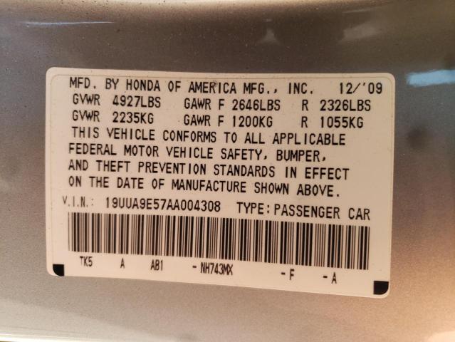 Photo 10 from auction – 2010 ACURA TL with VIN 19UUA9E57AA004308