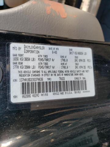 Zdjęcie 10 z aukcji – 2003 DODGE RAM 1500 S z VIN 1D7HA18D23S370636