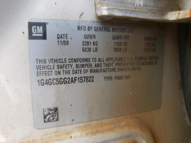 Photo 10 from auction – 2010 BUICK LACROSSE C with VIN 1G4GC5GG2AF157822