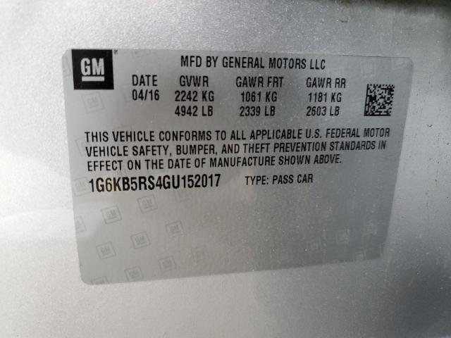 Photo 10 from auction – 2016 CADILLAC CT6 with VIN 1G6KB5RS4GU152017