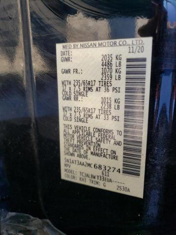 Photo 10 from auction – 2021 NISSAN ROGUE S with VIN 5N1AT3AA2MC683274