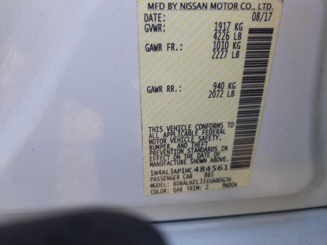 Photo 10 from auction – 2017 NISSAN ALTIMA 2.5 with VIN 1N4AL3AP1HC484561