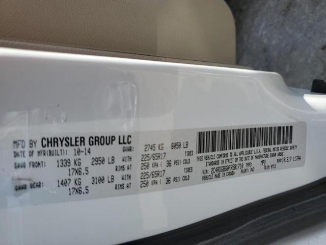 Photo 10 from auction – 2015 DODGE GRAND CARA with VIN 2C4RDGBG0FR581710
